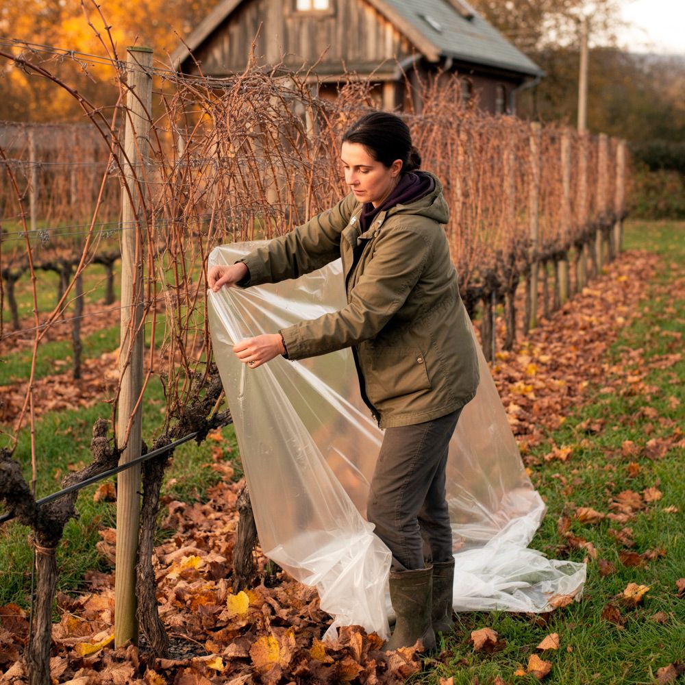 Осеннее укрытие винограда на зиму
